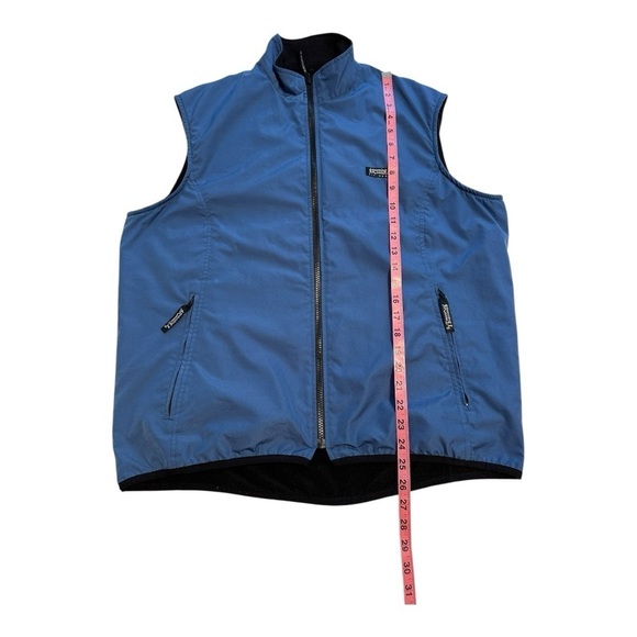 Running Room Vest Zip Up Fleece Reversible Blue Black - Size XL - Picture 8 of 12